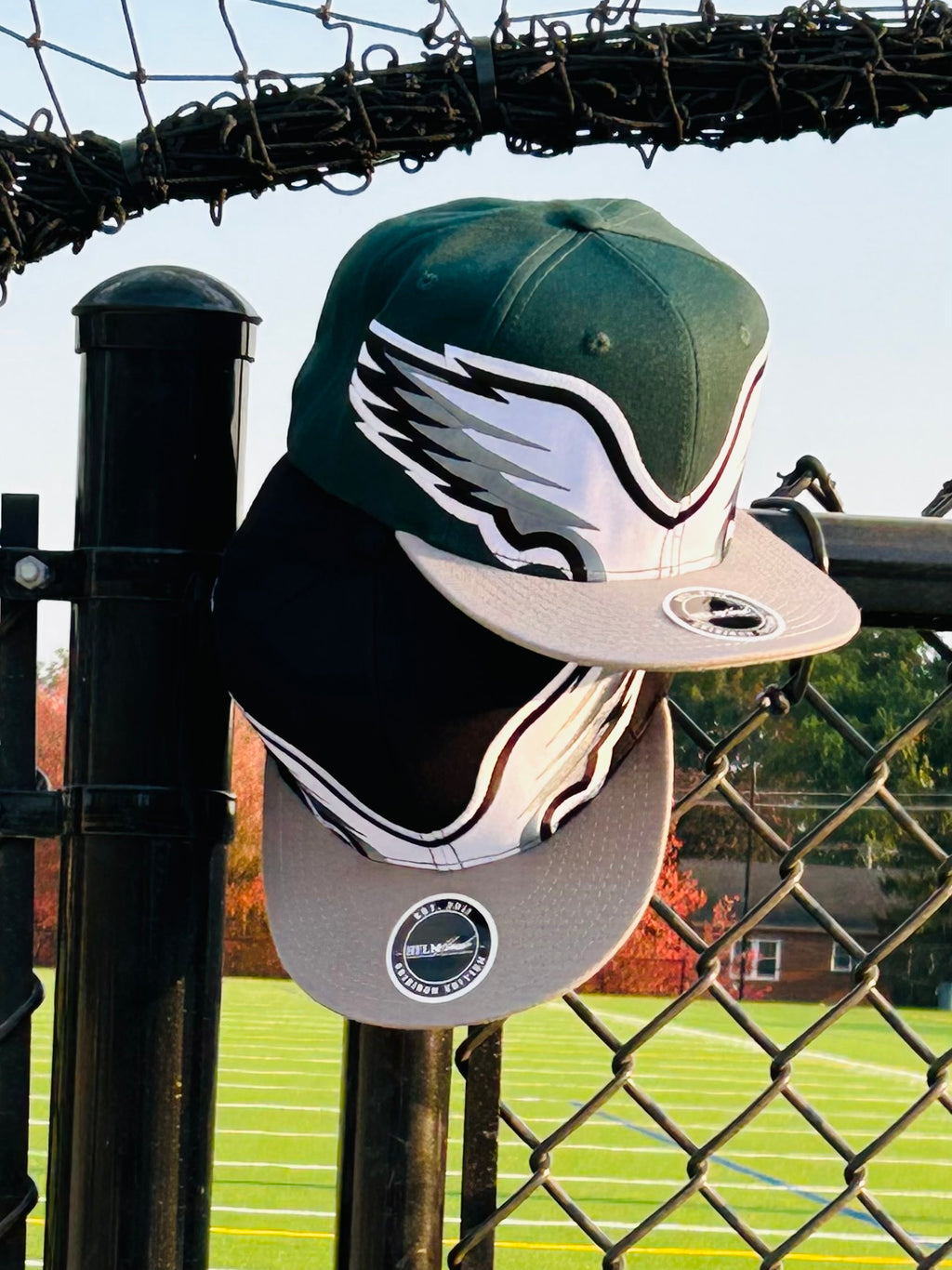 HELMHEADZ Gridiron Edition caps lifestyle display