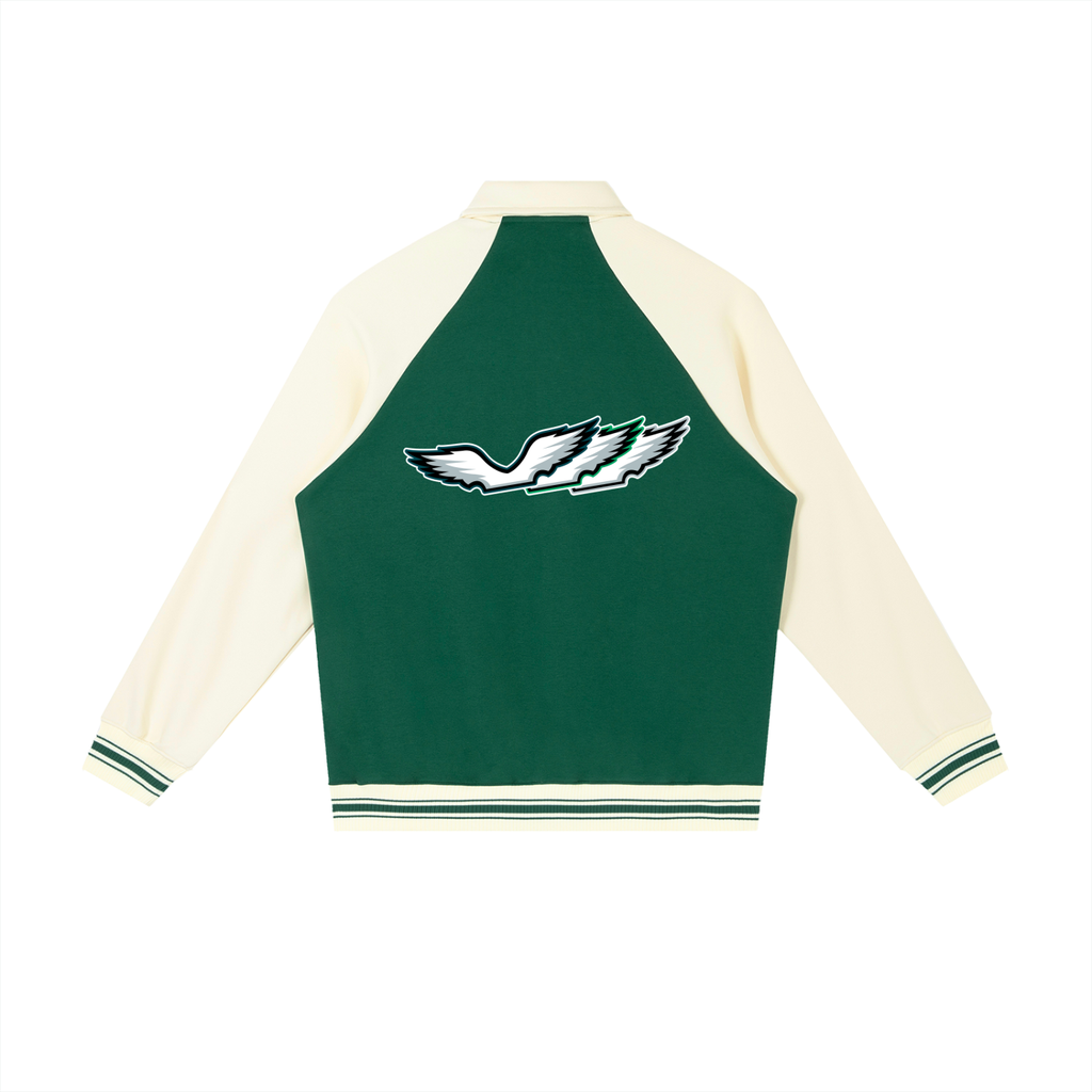 Wings,Jacket,Baseball,Unisex,Streetwear,Outerwear,Kellygreen,Reglan