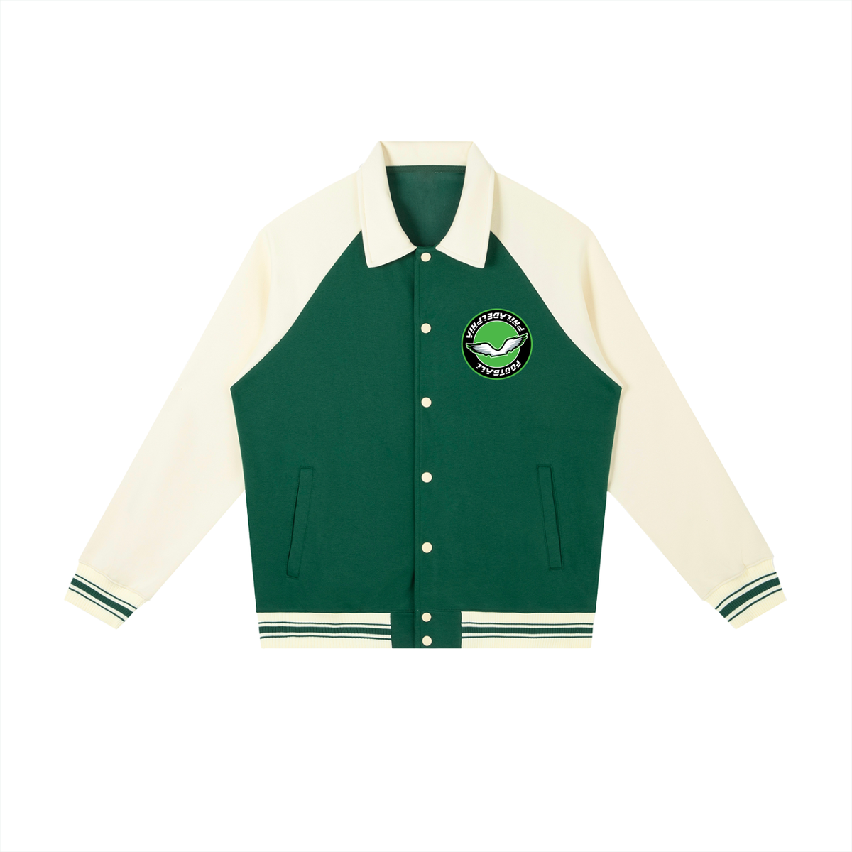 Wings,Jacket,Baseball,Unisex,Streetwear,Outerwear,Kellygreen,Reglan